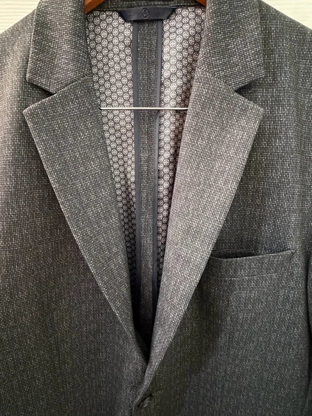 7 Diamonds Starsky Mens XL Gray Stretch Blazer Sport Coat 2 Button Modern Fit